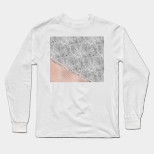 Venice marble and rose gold faux foil Long Sleeve T-Shirt